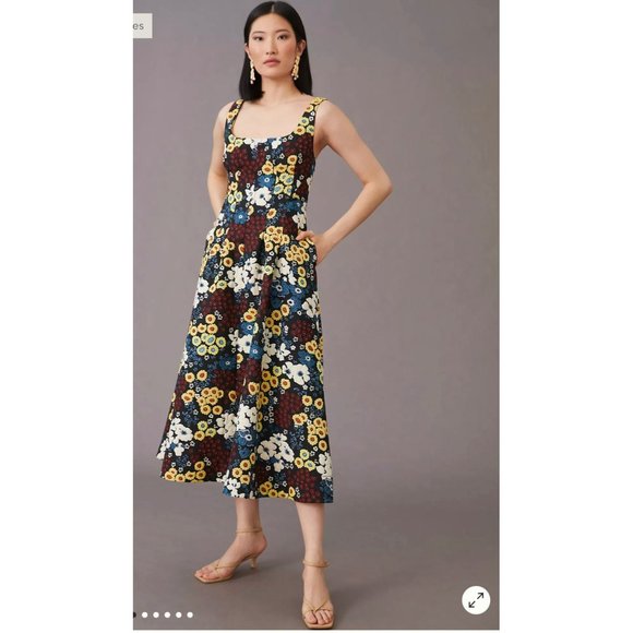 Antropologie Maeve Marigold Maxi Dress 